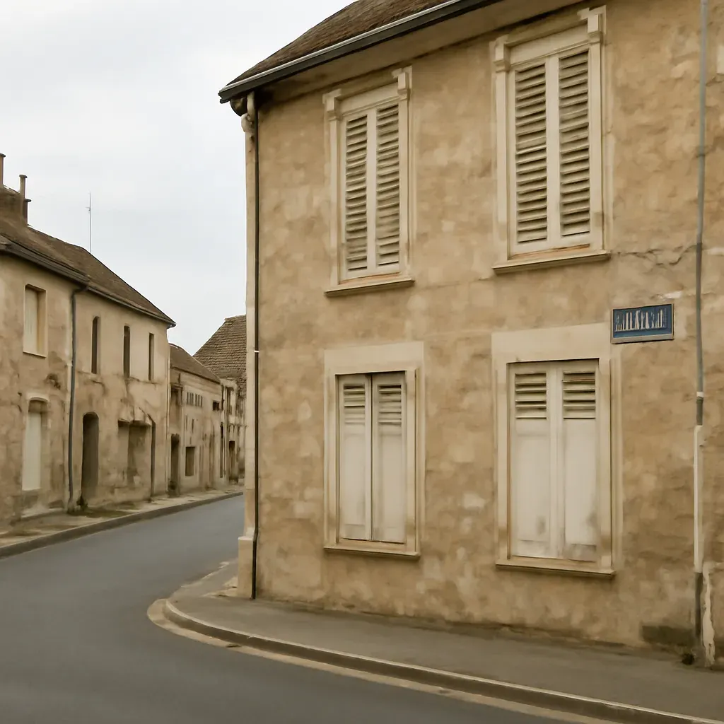 A quiet street-level detail from Houilles — no faces, a genuine sense of place rather than a stock cityscape.